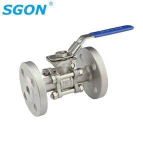  3片手動(dòng)法蘭球閥帶(dài)高平台